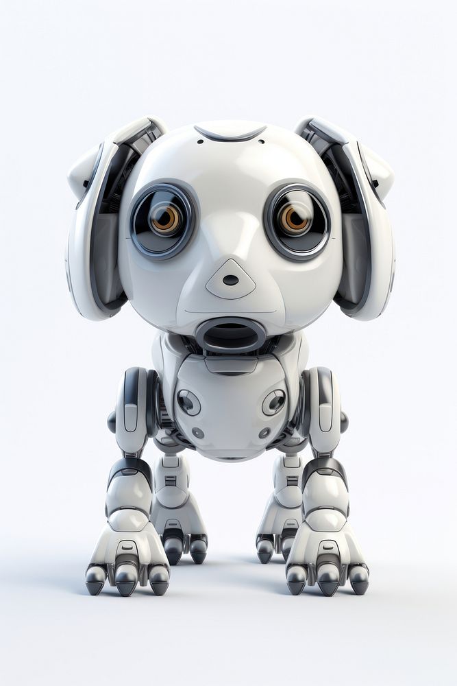 3d render dog robot toy representation futuristic.