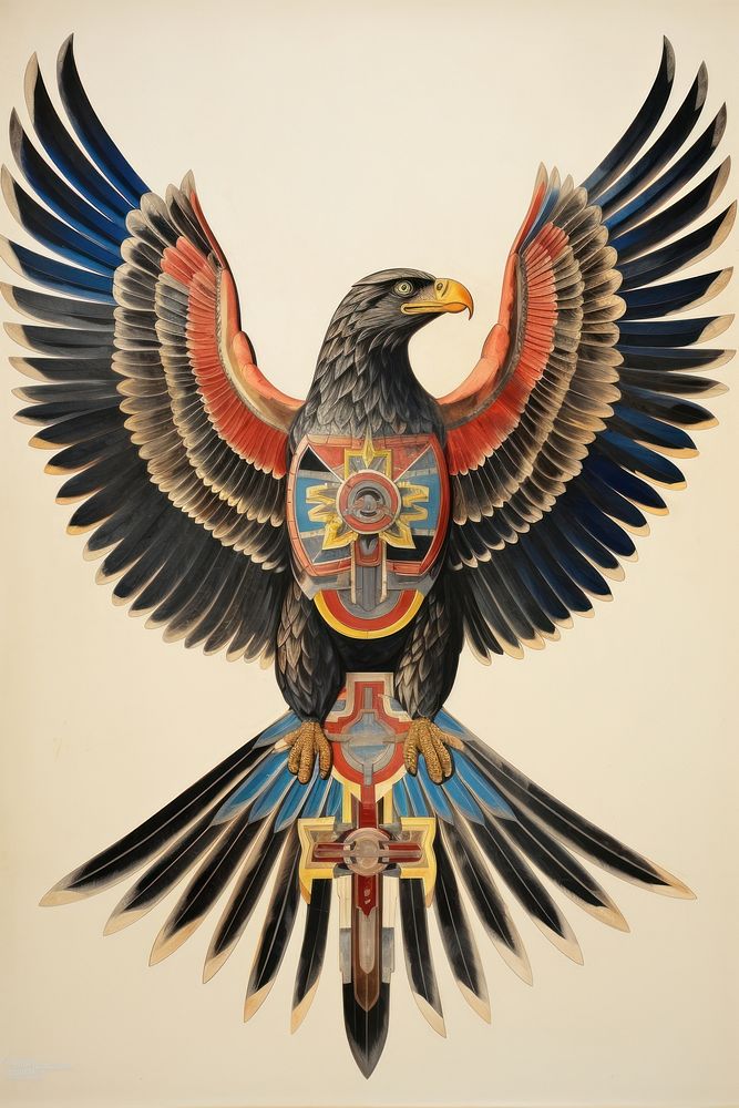Egyptian drawing animal eagle.