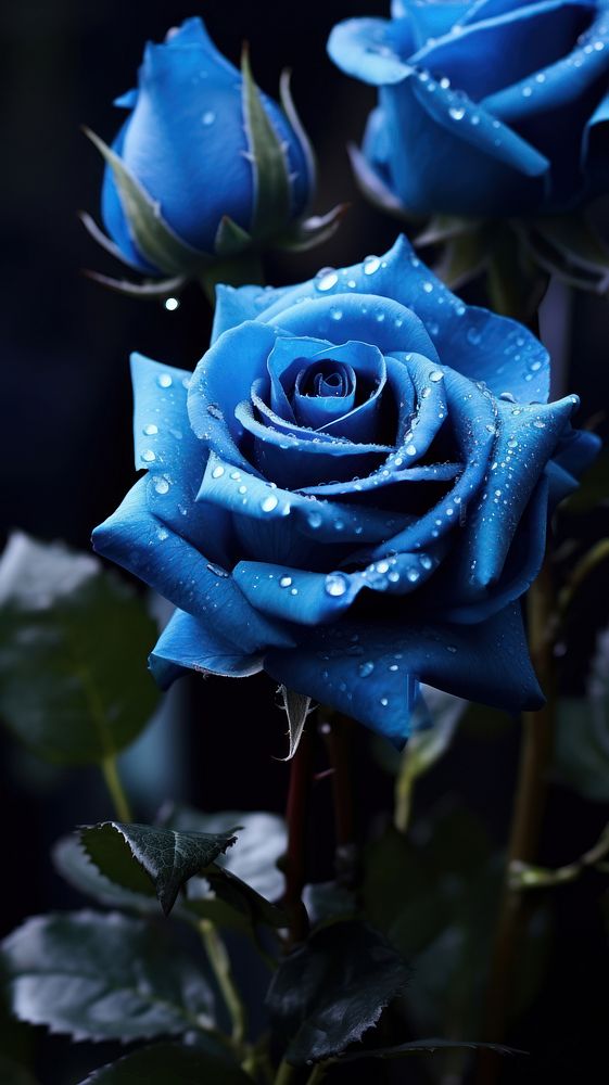 Rose flower plant blue.