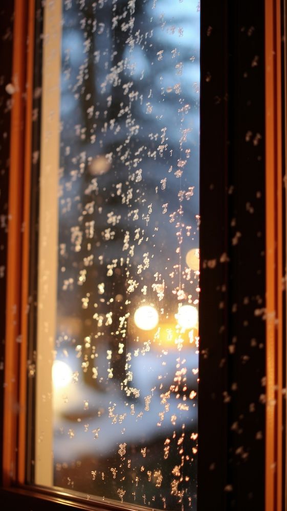 Window light snow condensation.