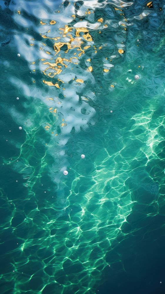 Top view clear water texture light reflection glow underwater outdoors nature.