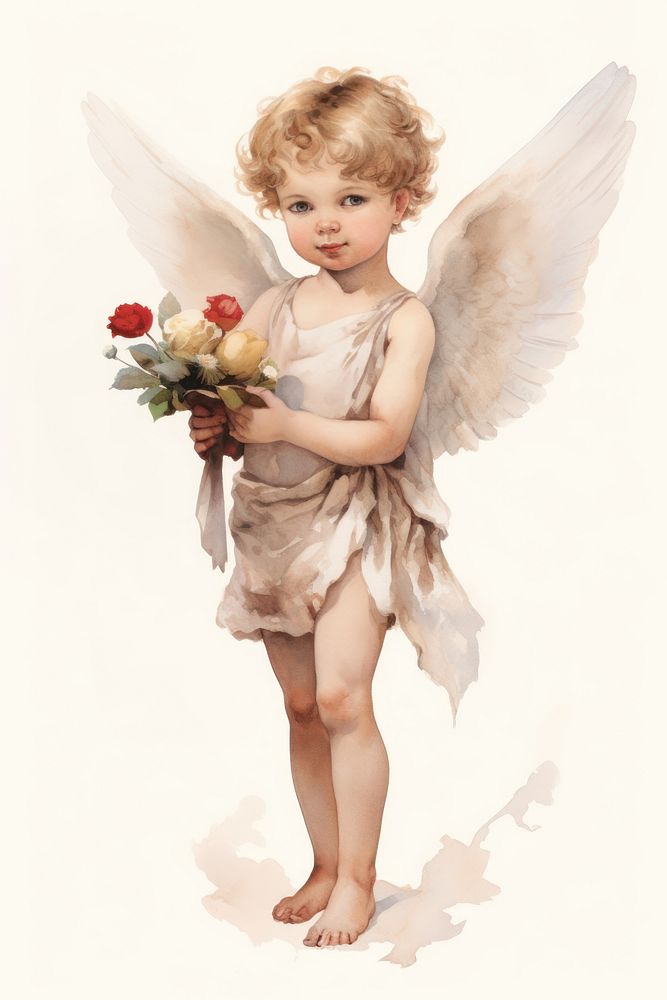 Child Angel flower angel portrait.