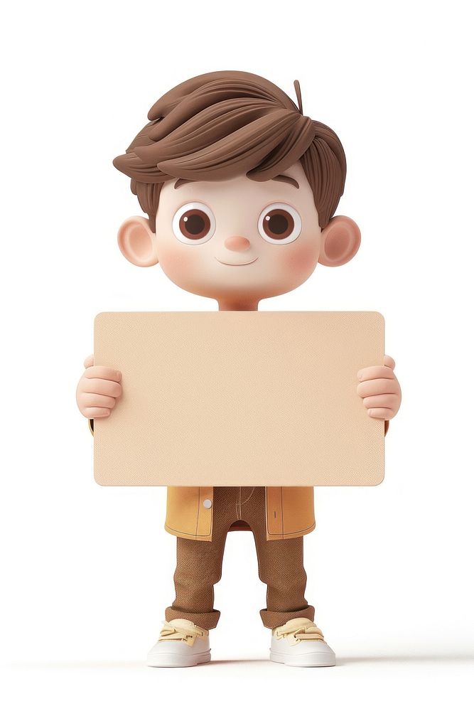 Girl boy holding board cardboard standing person.