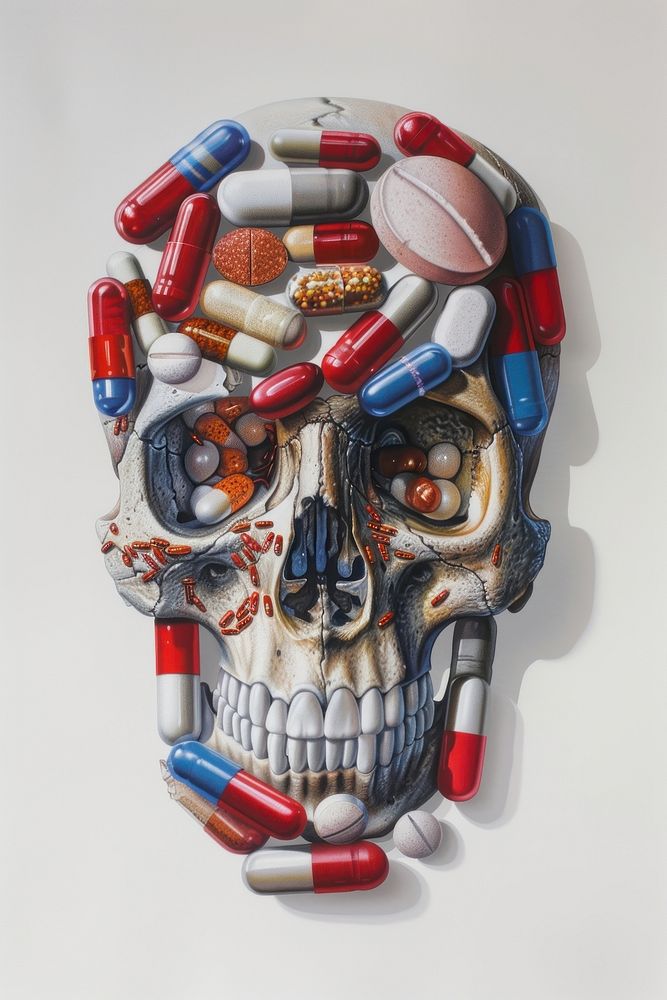 Painkiller representation creativity medication.