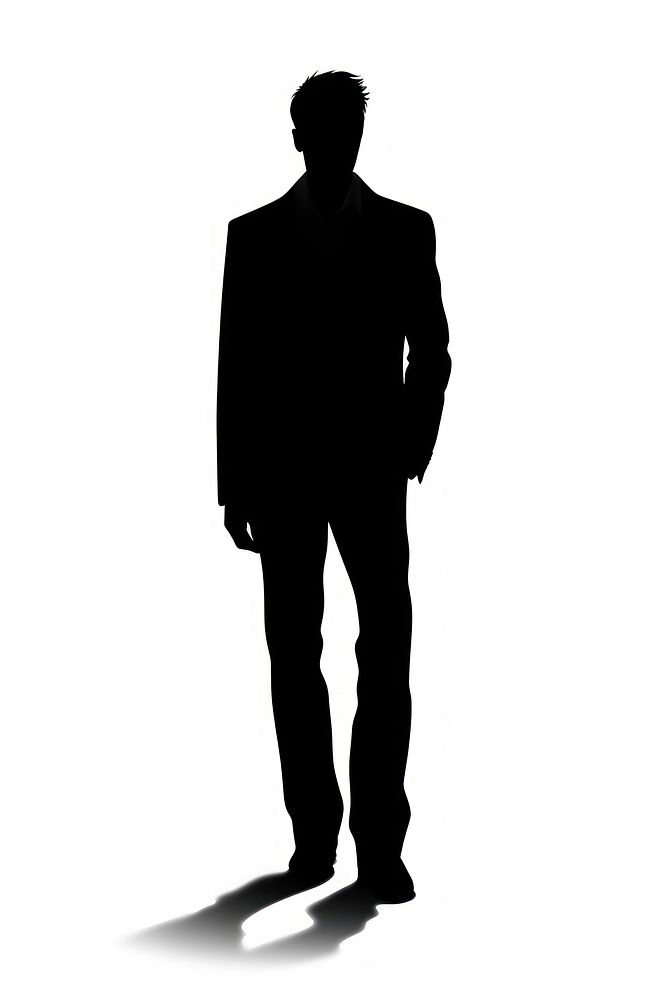 Illustration of silhouette man standing adult white.