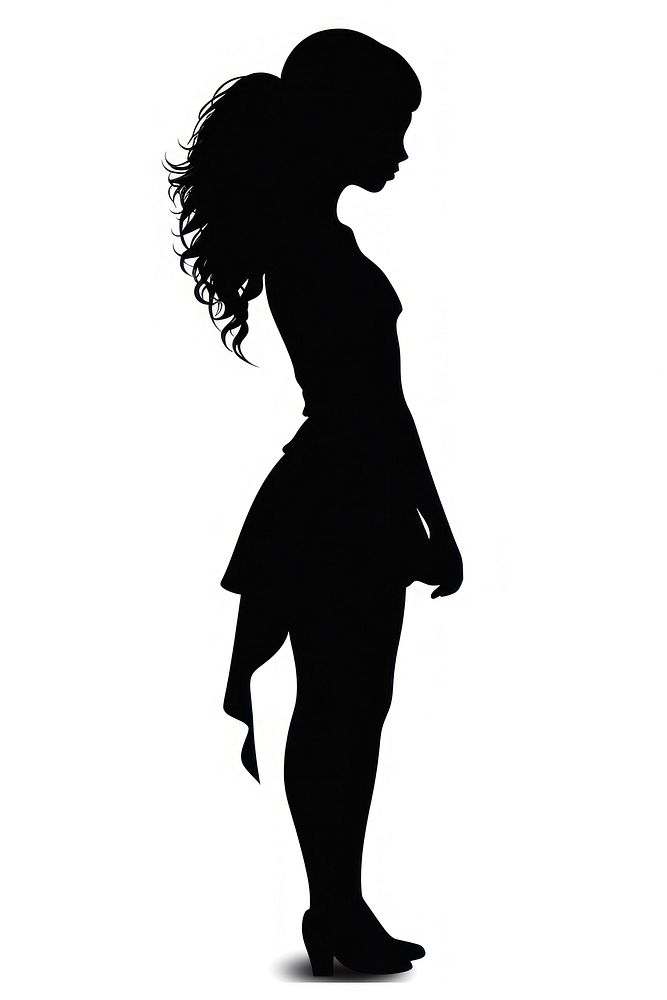 Illustration of silhouette object backlighting adult white.