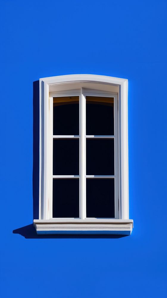 High contrast blue window architecture transparent daylighting.