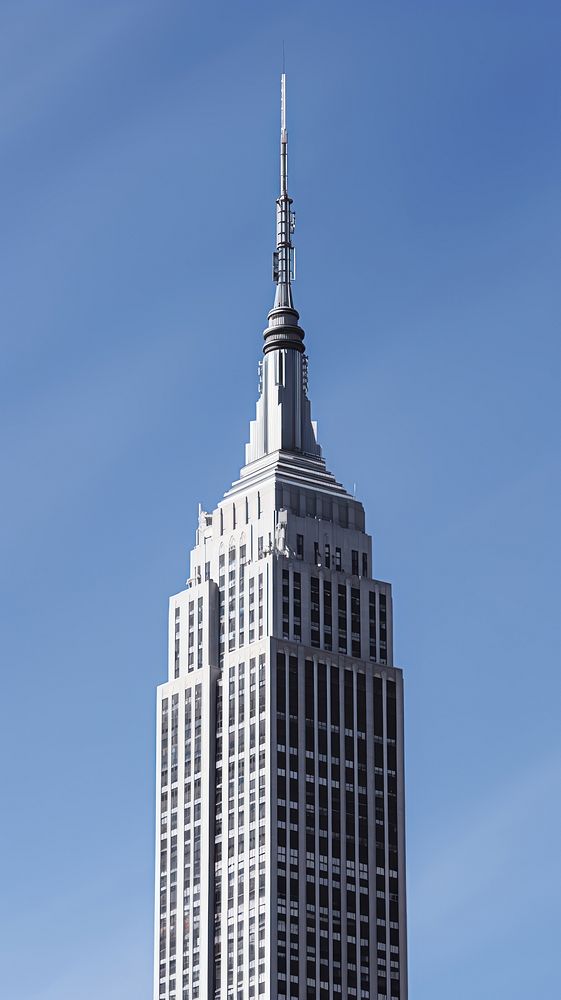 High contrast Empire State Building building architecture landscape.