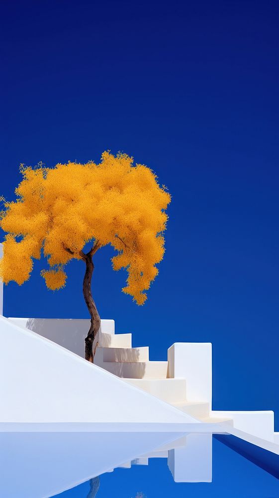 High contrast Greece architecture building outdoors.