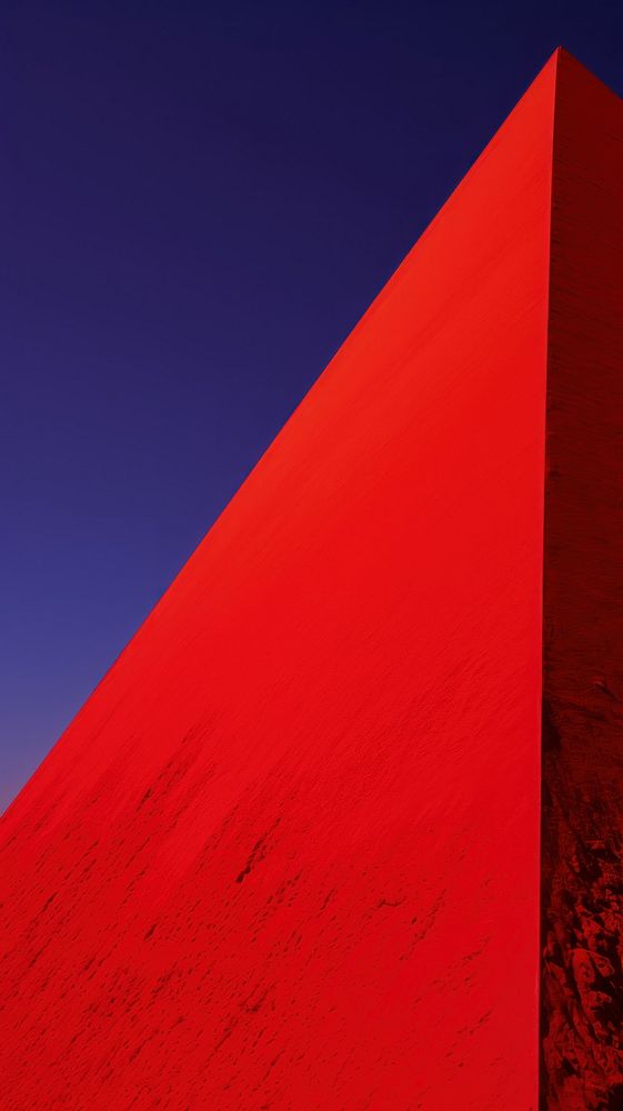 Red pyramid shadow architecture.