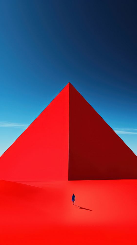 Pyramid shadow red architecture.