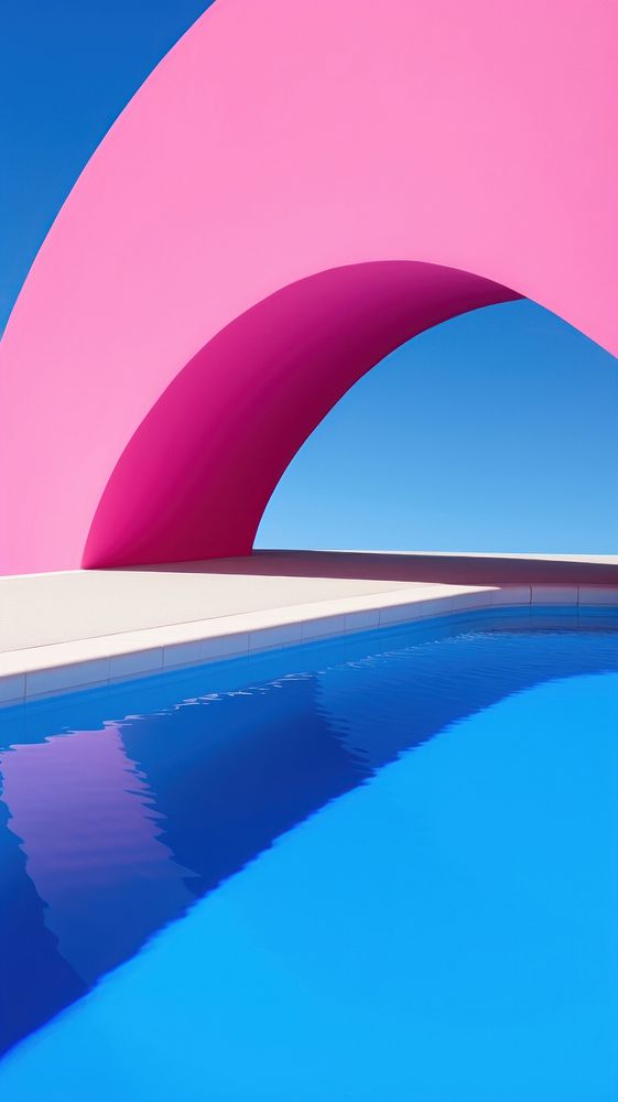 High contrast swimming pool architecture outdoors blue.