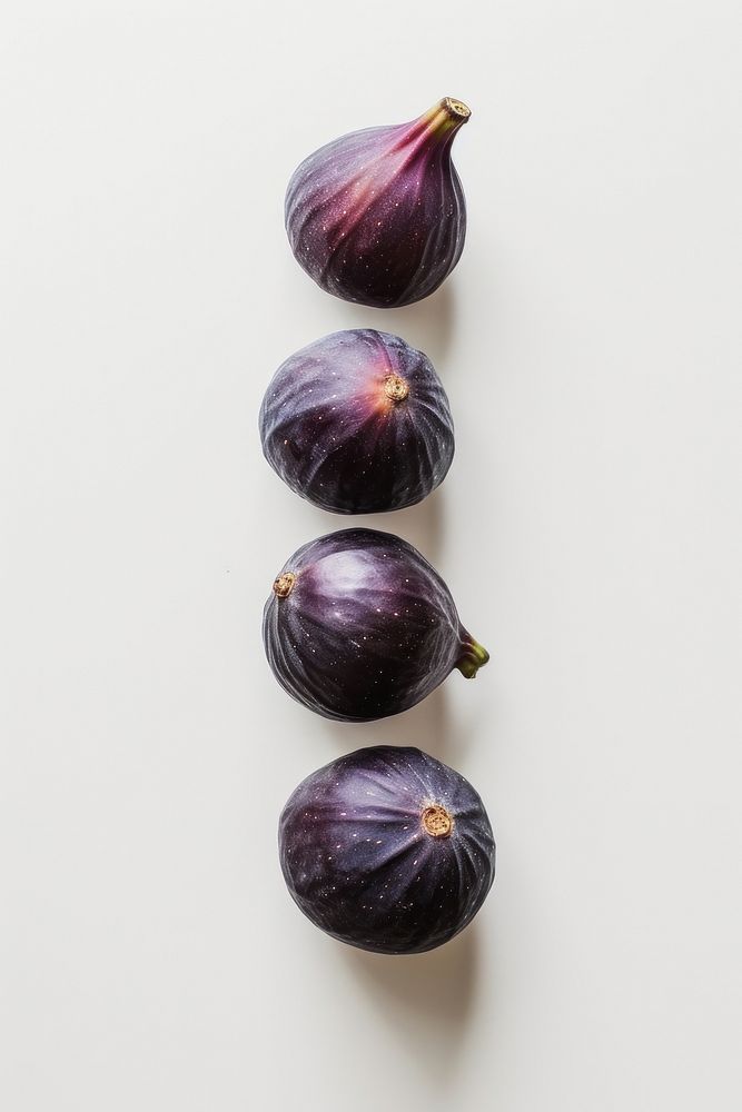 Photo of fig fruit plant food white background.