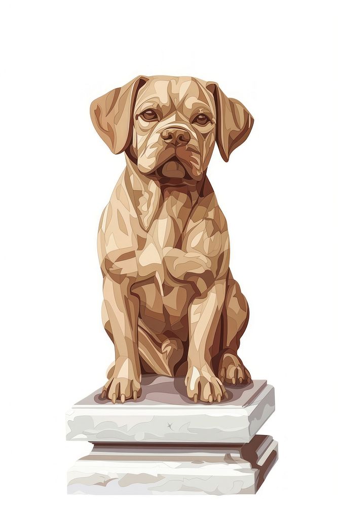 Dog statue bulldog animal mammal.