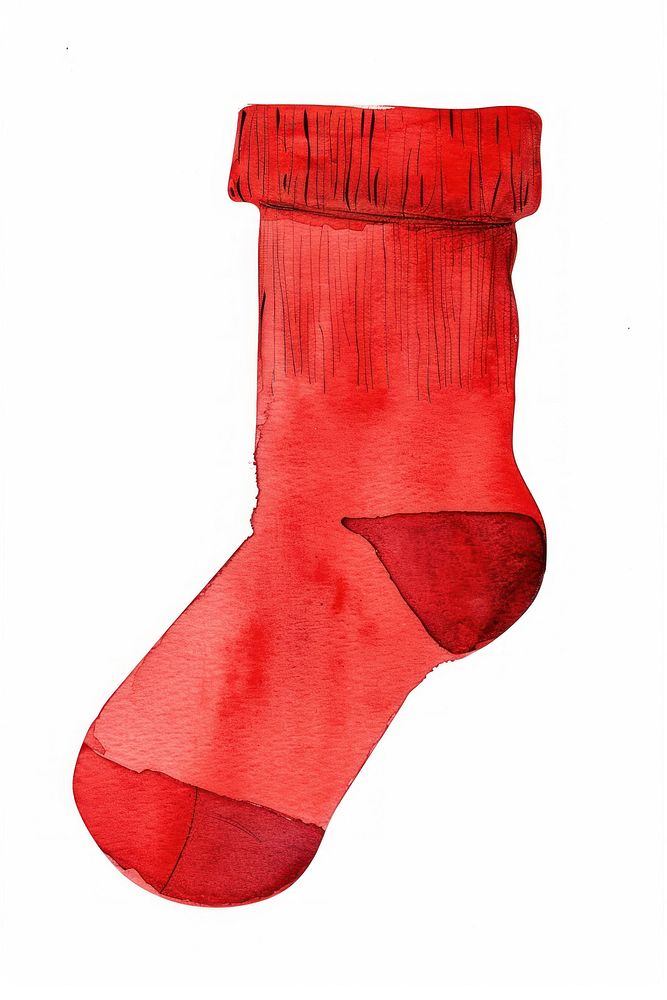 Athletic socks red christmas footwear.