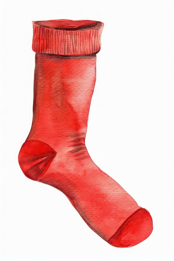 Athletic socks red christmas footwear.