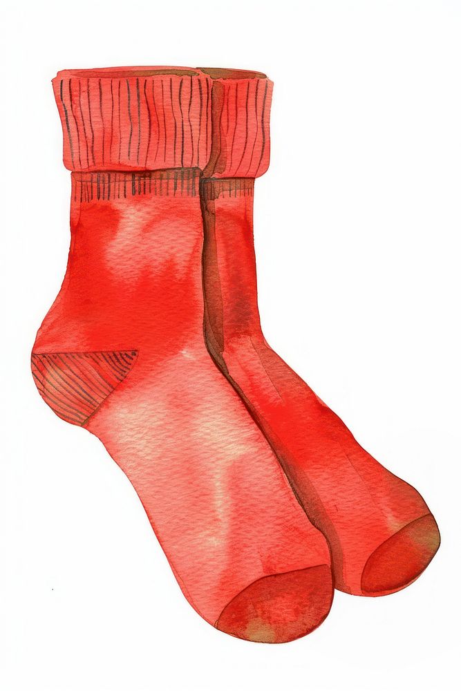 Athletic socks red footwear clothing.