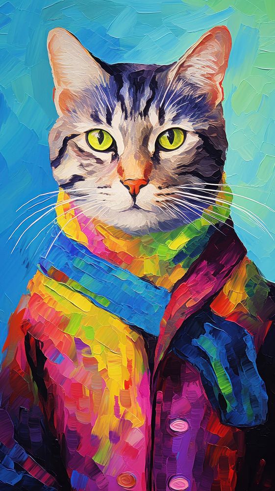 Cat costuming Mona Lisa painting animal portrait.