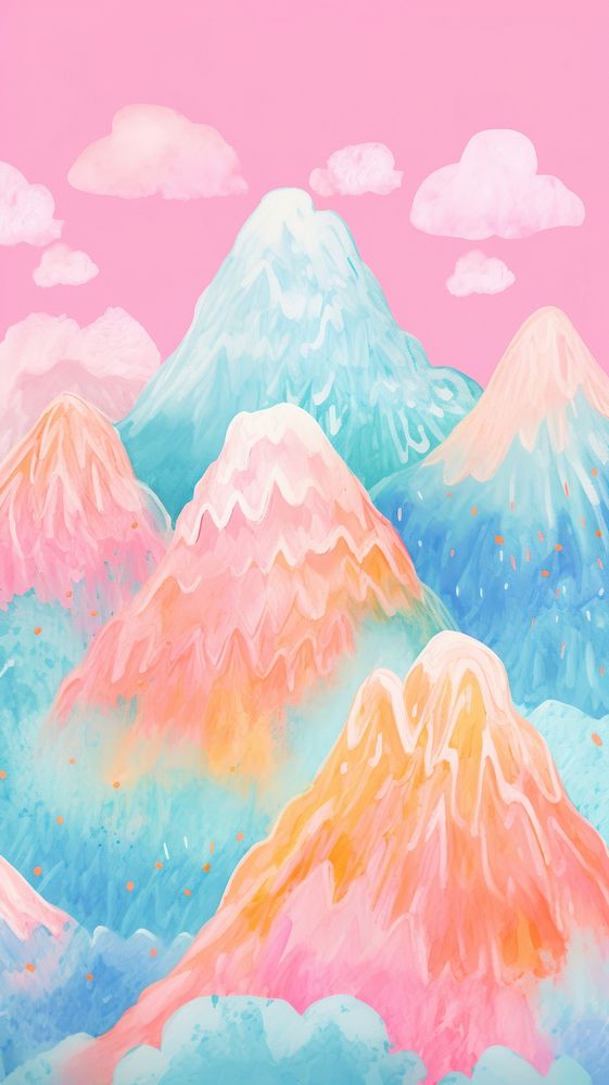 Mountain backgrounds painting outdoors.