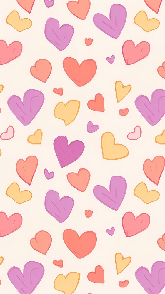 Cute heart pattern illustration backgrounds repetition creativity.