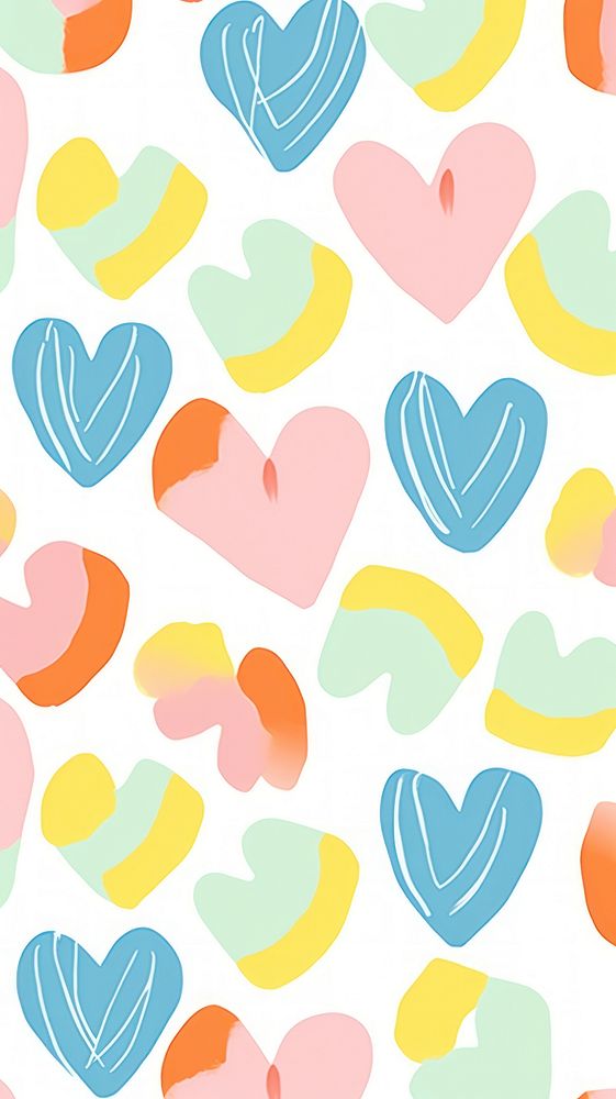 Cute heart pattern illustration backgrounds creativity abstract.