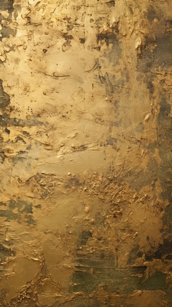 Antique gold with some paint on it abstract plaster texture.
