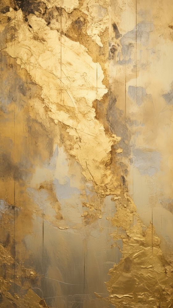 Luxury gold with some paint on it abstract painting plaster.