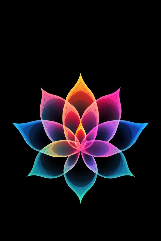 Lotus flower abstract graphics pattern.