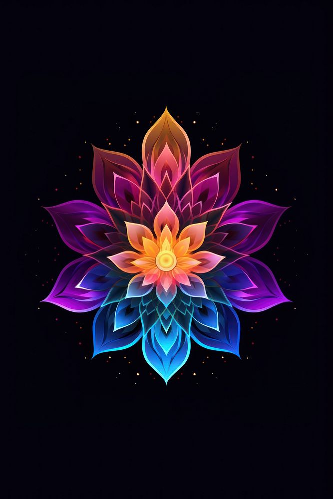 Lotus flower graphics pattern purple.