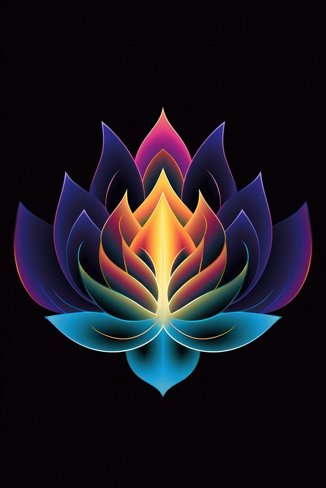 Lotus flower abstract graphics pattern.