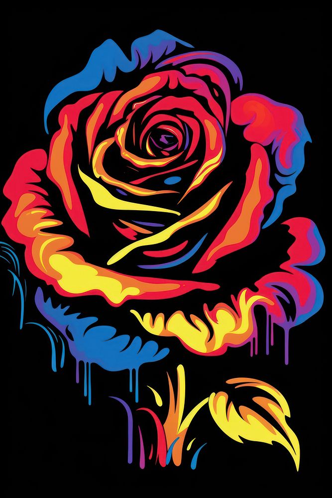 Rose art abstract painting.