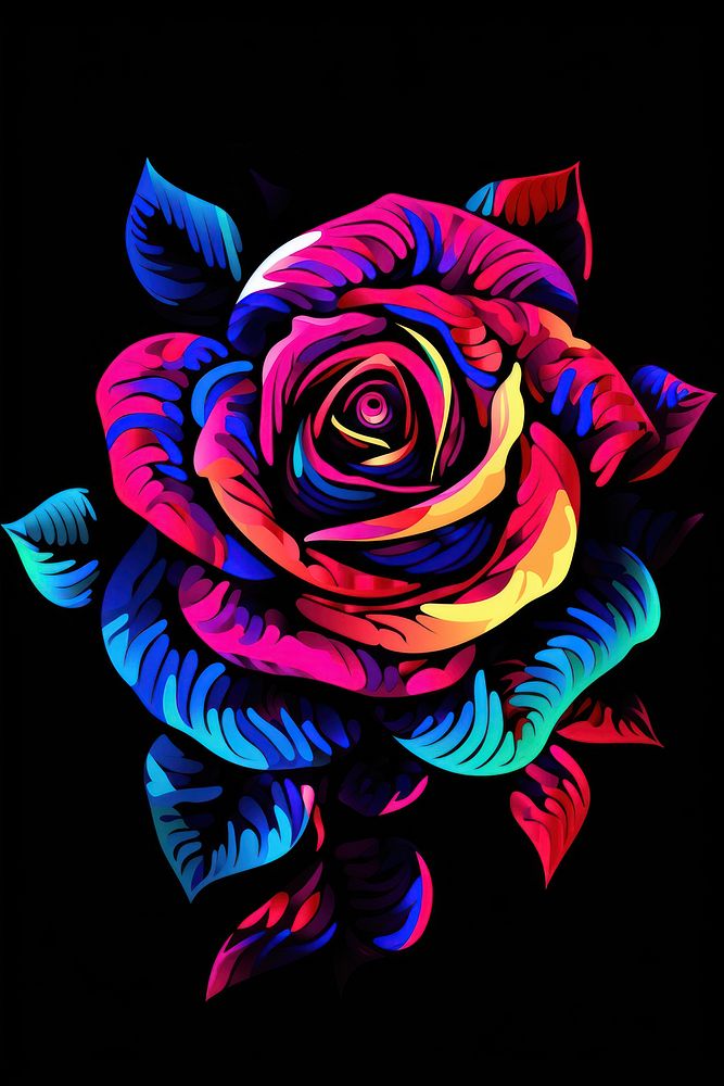 Rose art abstract graphics.