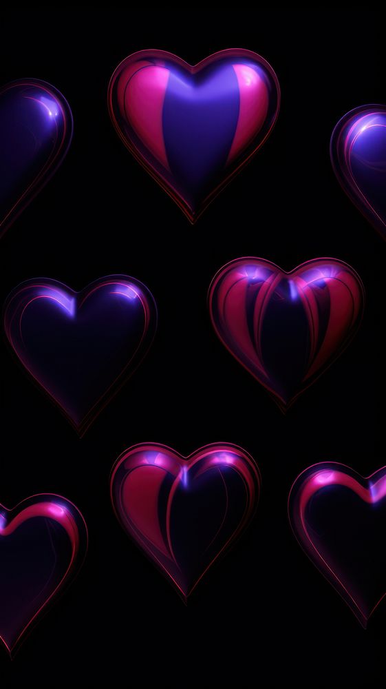 Abstract heart wallpaper purple illuminated backgrounds.