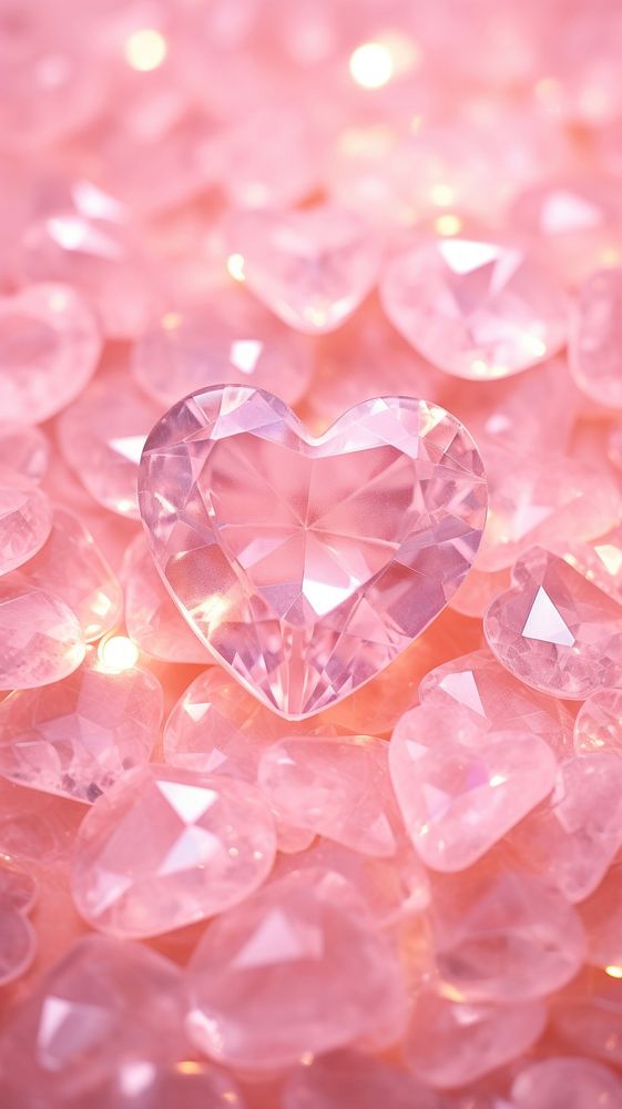 Heart shaped crystal gemstone mineral jewelry.