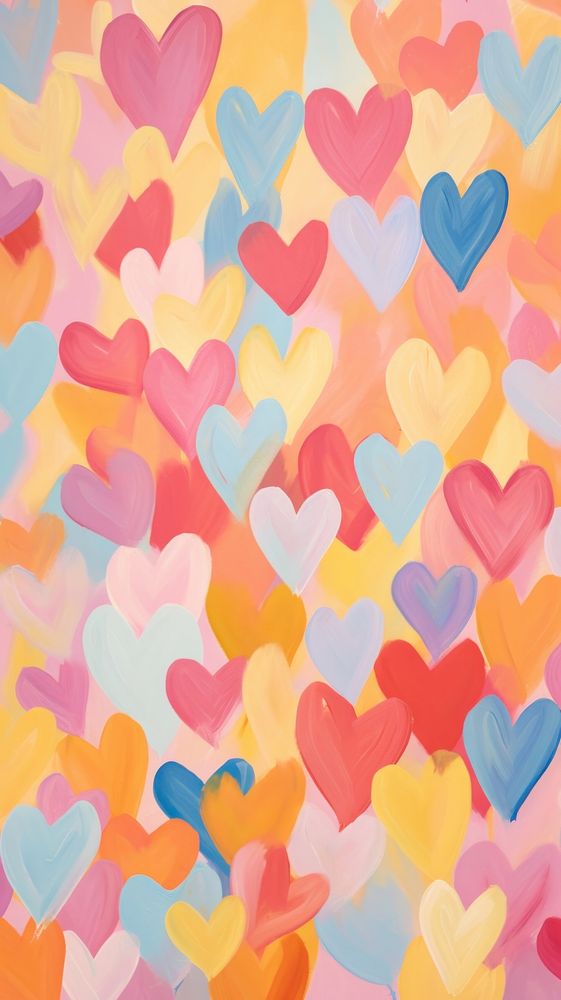 Heart pattern backgrounds paint creativity.