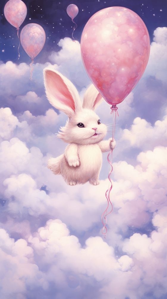 Rabbit outdoors balloon mammal.
