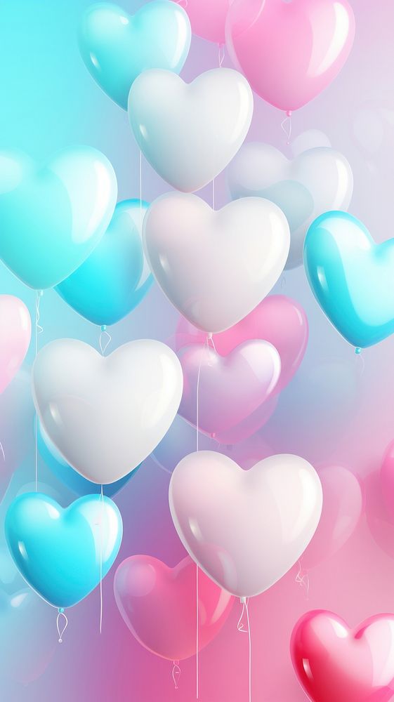 Balloon hearts backgrounds abstract celebration.
