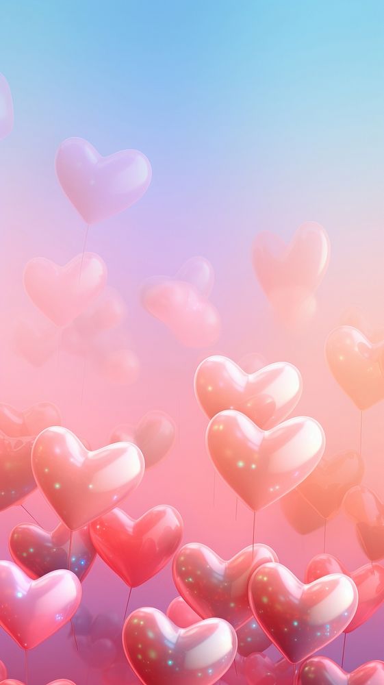 Balloon hearts backgrounds red sunlight.