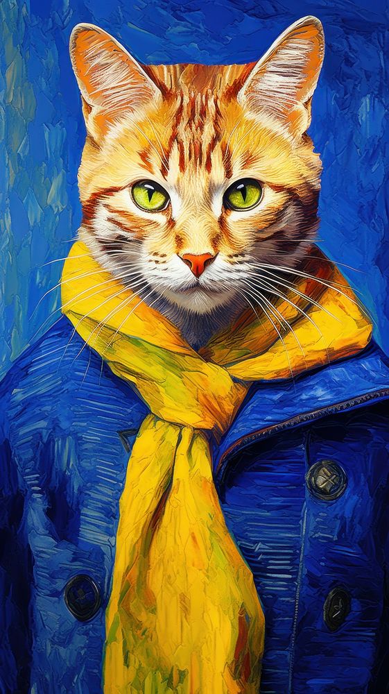 Cat costuming Mona Lisa painting portrait animal.