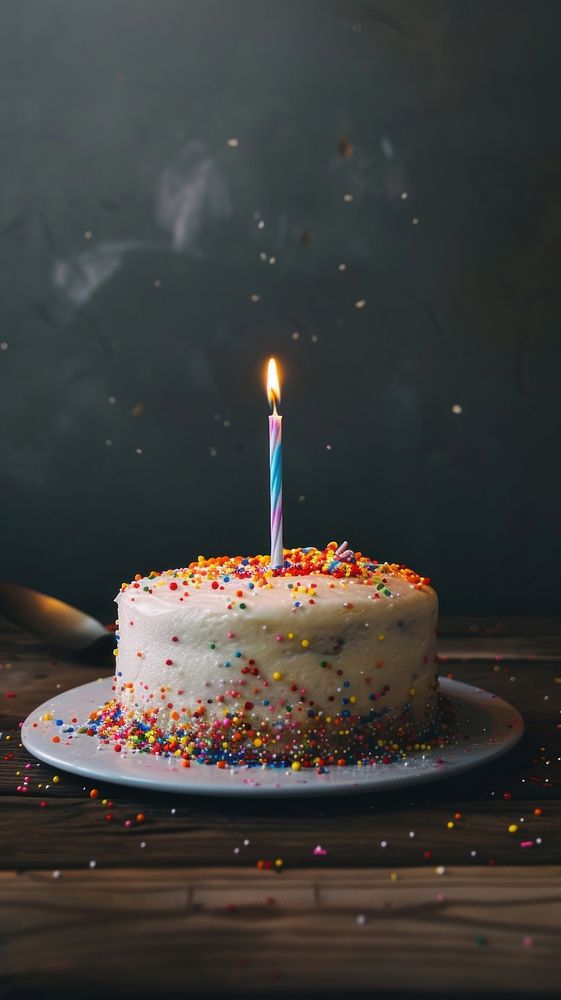 Cake sprinkles birthday dessert.
