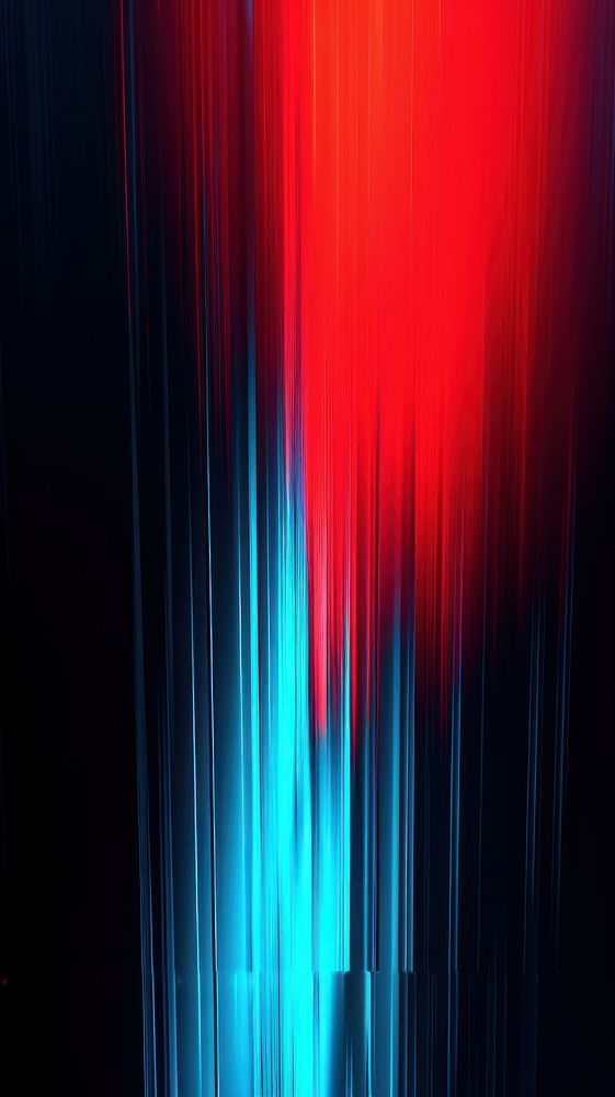 Anaglyph abstract neon lines light red illuminated.