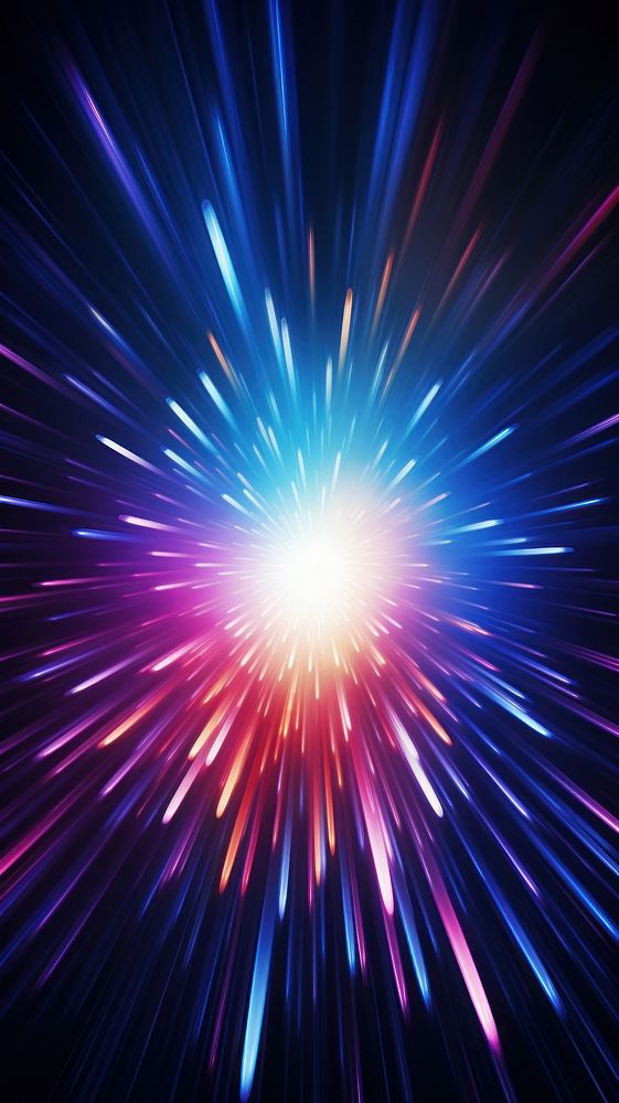 Abstract dark background of light with sphere of colourful rays moving backgrounds fireworks illuminated.