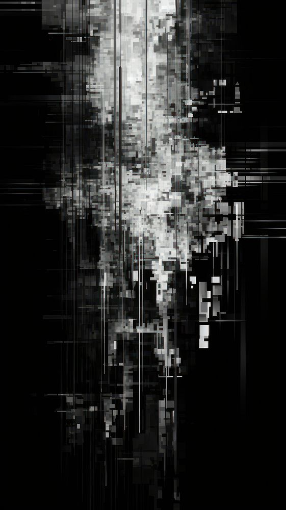 Abstract Digital Pixel Noise Glitch Error Video Damage abstract black architecture.