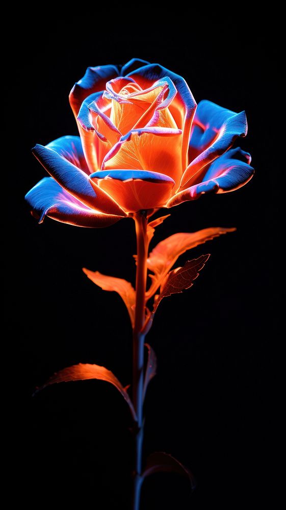 Photography of rose flower radiant silhouette light petal plant.