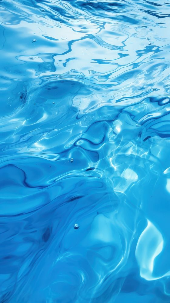 Realistic natural water wave overlay blue reflection abstract.
