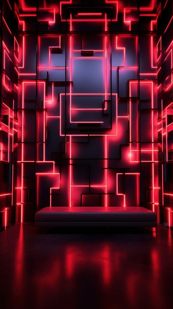 Wall neon red lights architecture | Premium Photo Illustration - rawpixel