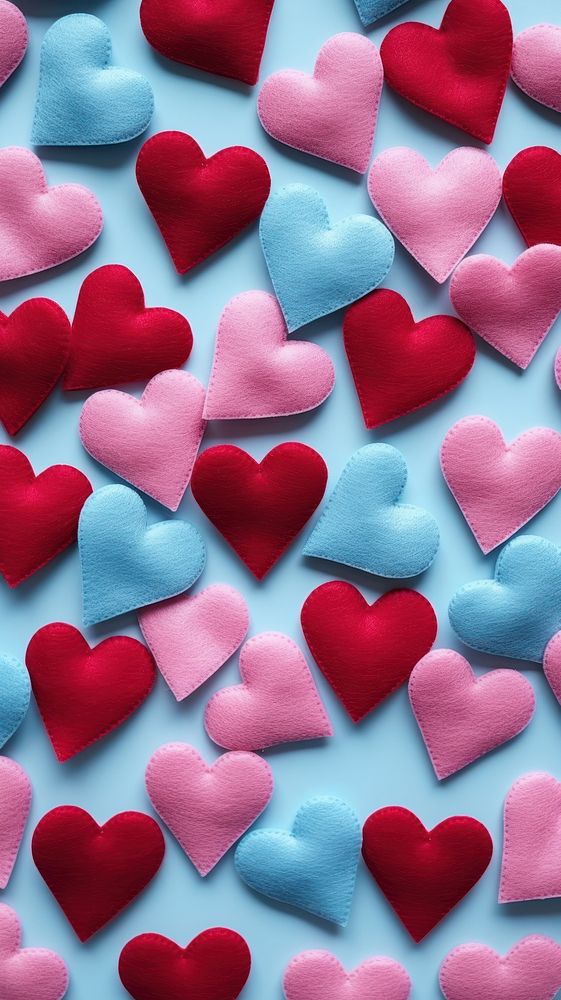 Wallpaper felt heart pattern backgrounds | Free Photo - rawpixel