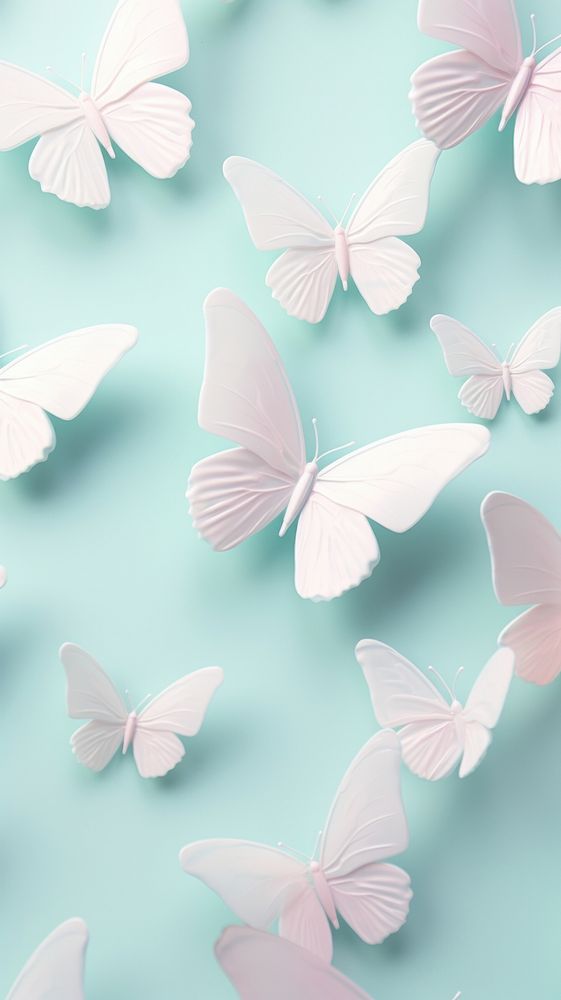 Pastel 3d butterfly insect petal paper.