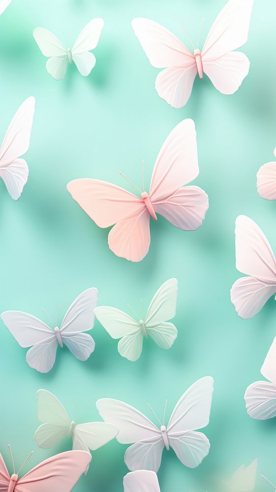 Pastel 3d butterfly insect petal paper.