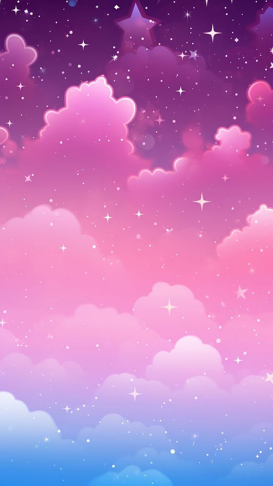 Pink sky with stars and bokeh backgrounds abstract outdoors.